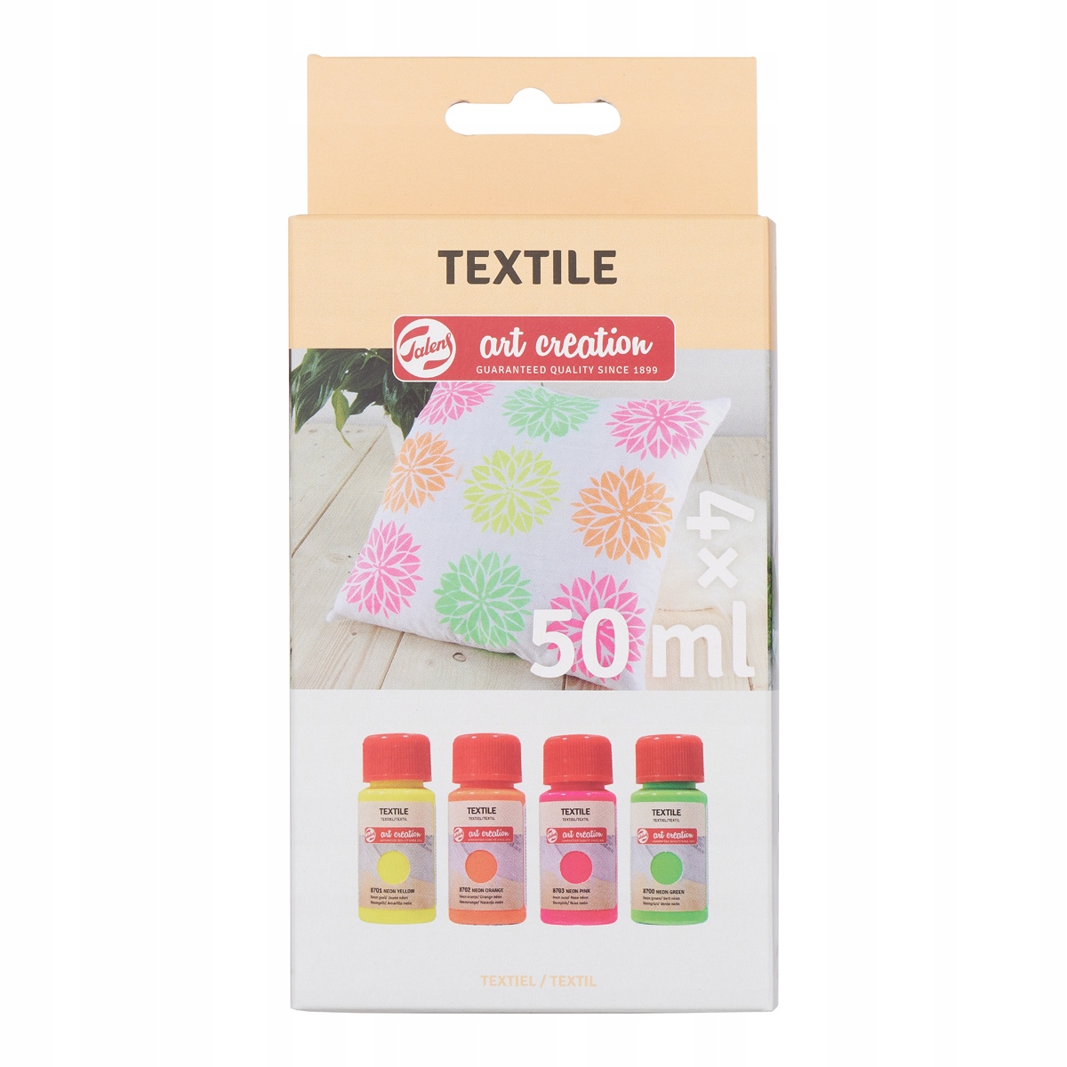 Barva na textil Textile Art Creation Talens sada 4x50 ml neonová