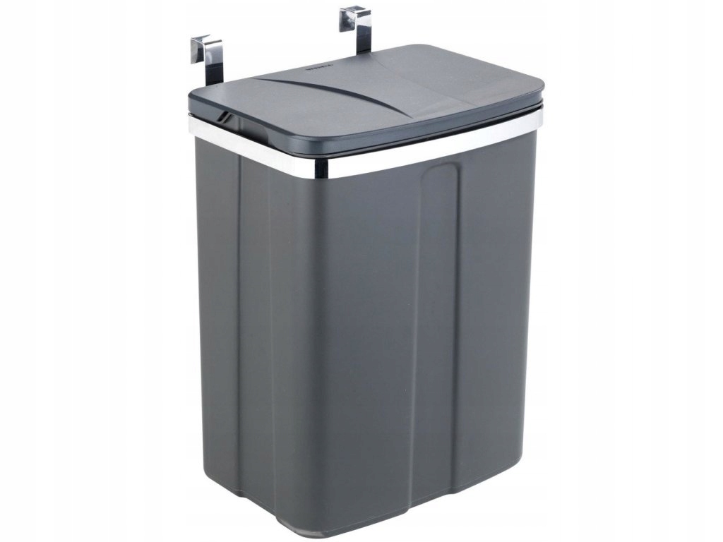 Levně Odpadkový koš do kuchyně, závěsný, šedý, 12 L