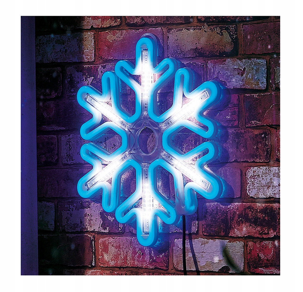 

Śnieżynka Neon Led 33CM Płatek Śnieg Nieb. Flesh
