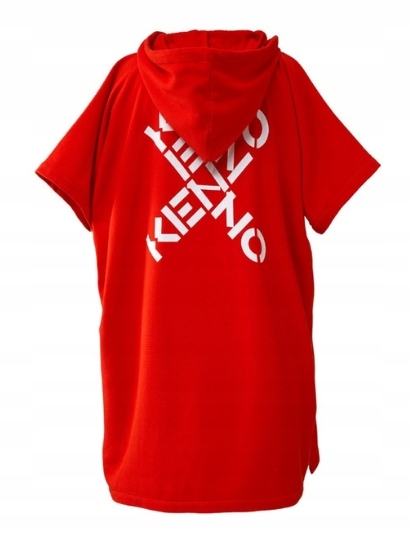 Kenzo Župan Červený S Kapucí Pončo Jako Dárek M Tza Vánoce