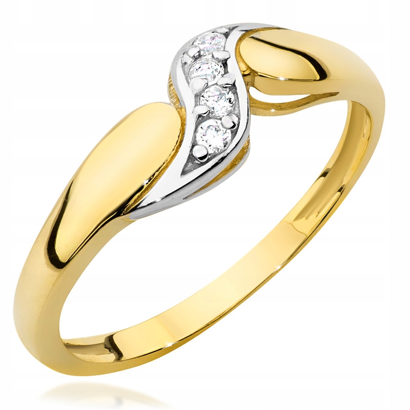 

Złoty Pierścionek 333 Zaręczynowy z Cyrkonia r12