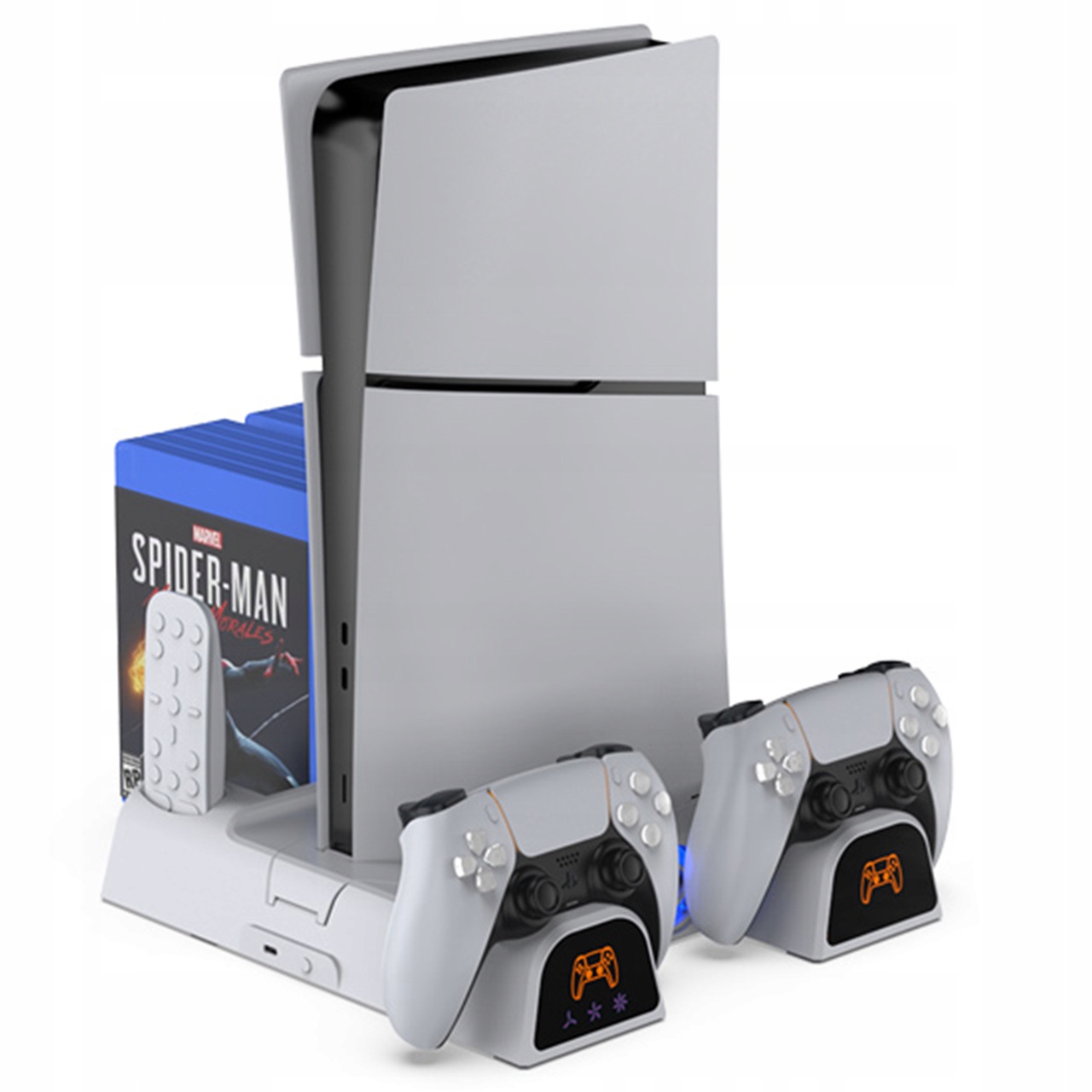 Stacja Dokująca z Wentylatorem i Rgb do PS5 Slim Ładowanie dla Dwóch Padów