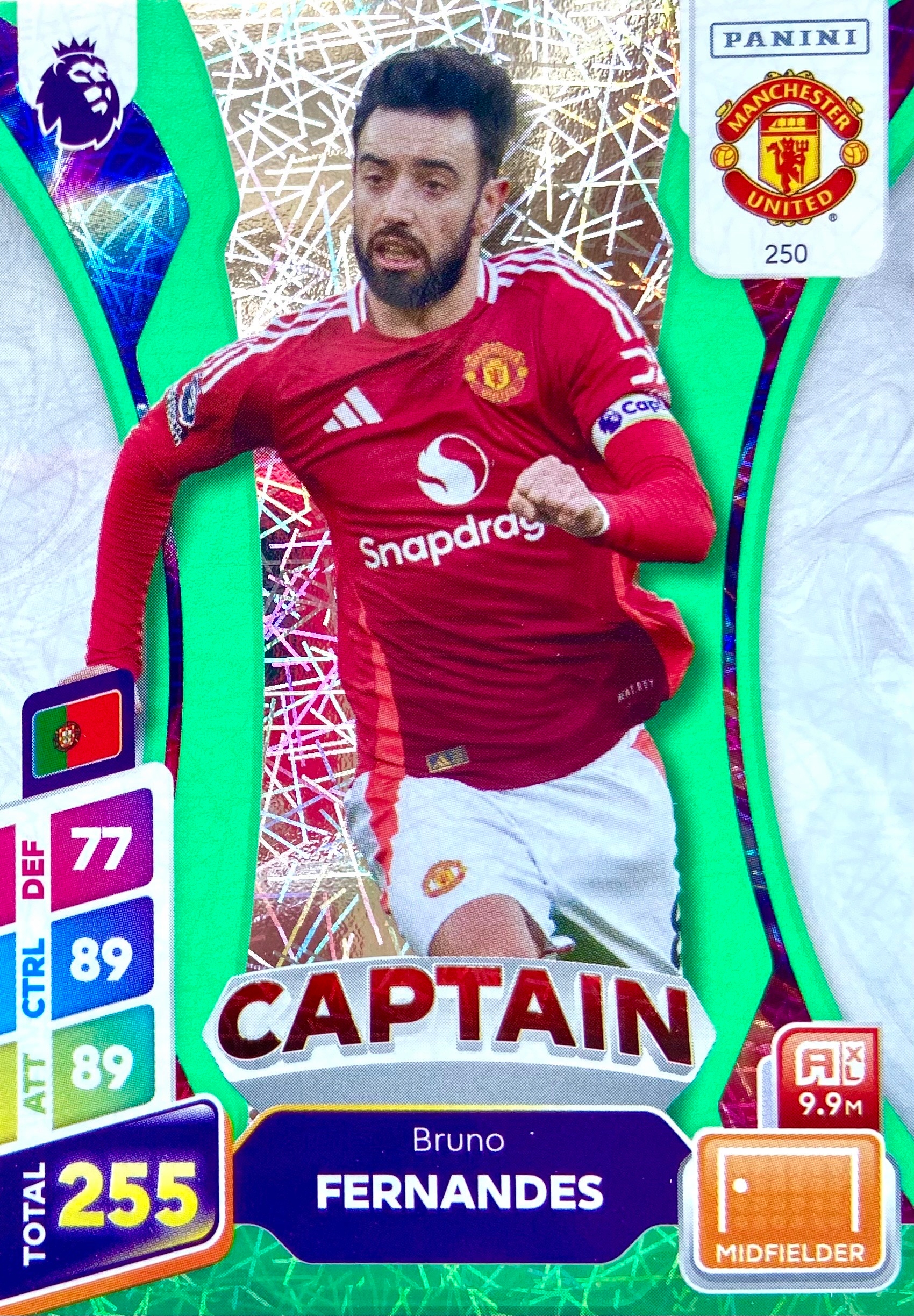 Premier League Plus 2025 Captain 250 green Fernandes Manchester United