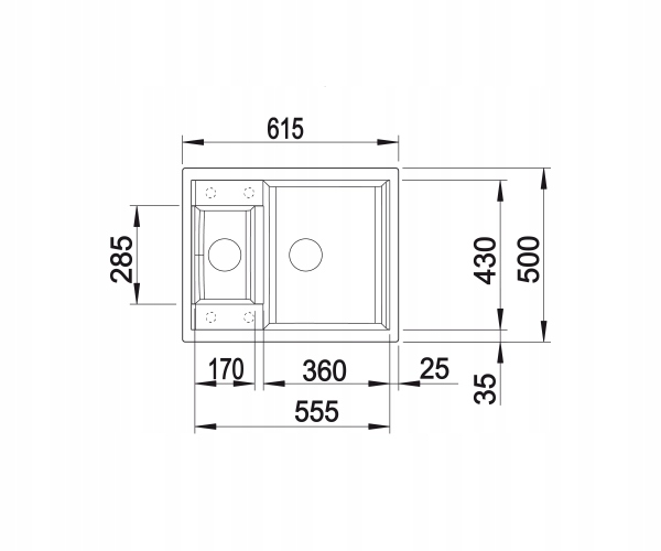 Blanco METRA 6 biały 516173 bez k.autom. + syfon Marka inna