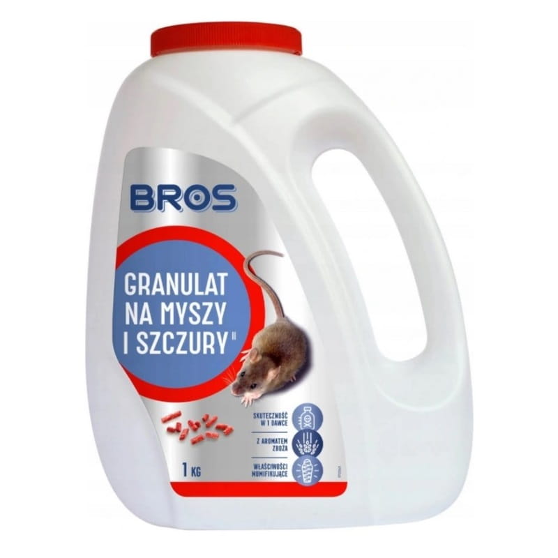 

Bros Granulat Na Myszy Szczury Premium 1kg Trutka