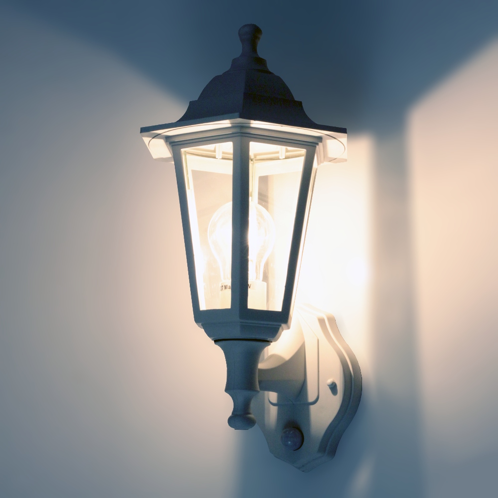 LAMPA OGRODOWA ZEWNĘTRZNA Z CZUJNIKIEM RUCHU E27 Zasilanie sieciowe