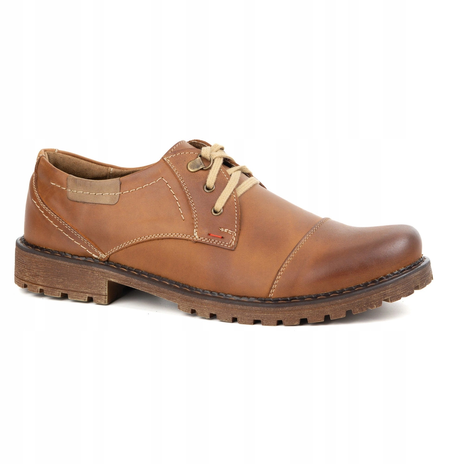 Pánské kožené boty Olivier 312GT s prošitou špičkou, hnědé, velikost 41