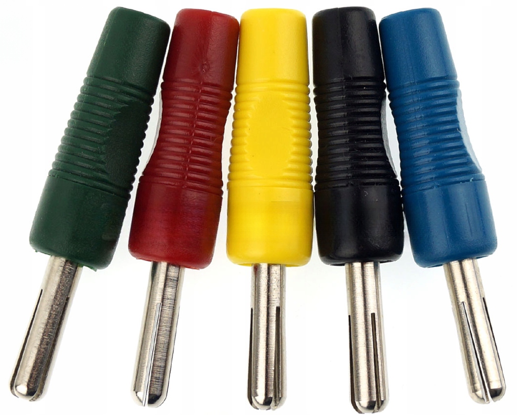 Wtyk banan 4mm czerwony Marka Amass