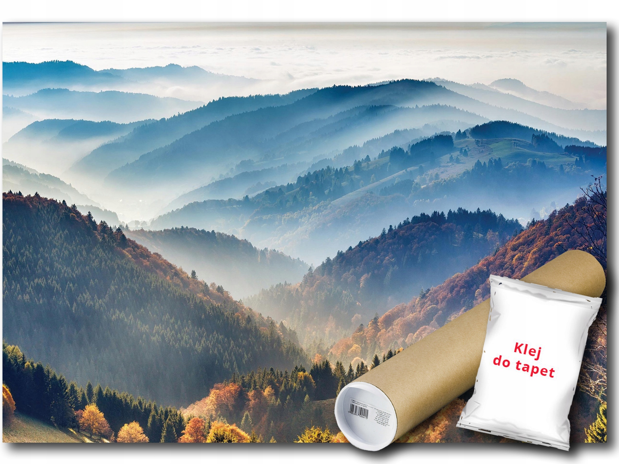 Vinylová Fototapeta Hory Hmla Jeseň 416x254