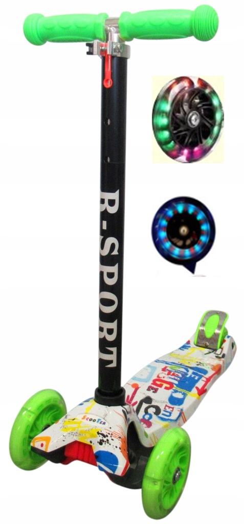 

Hulajnoga H2g R-Sport Świecące koła Led do 50 kg