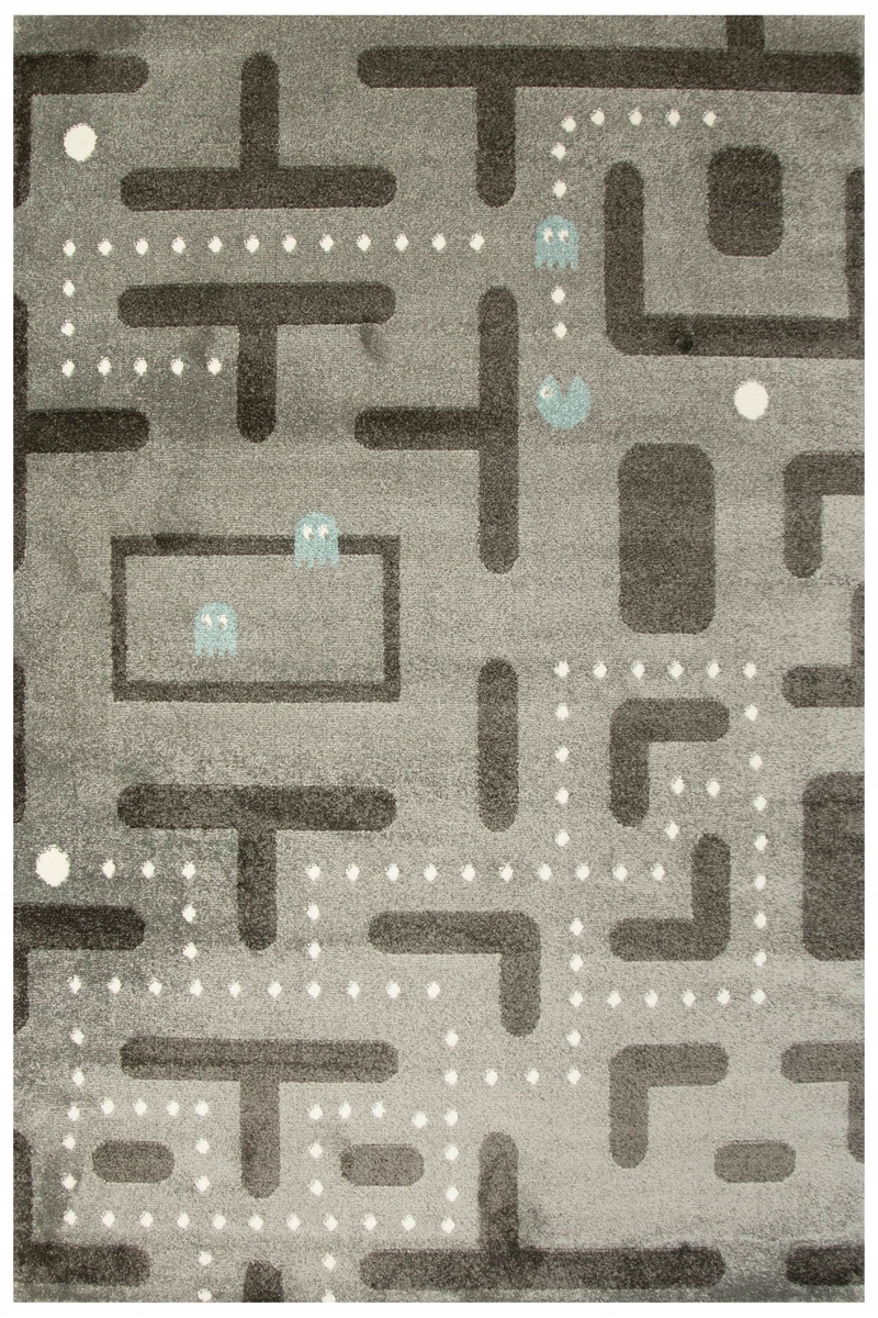 

120x170 cm Szary Krem Dywan W Kropki Dla Chłopca