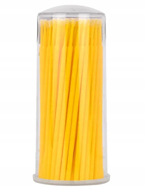 

Aplikatory mikroszczoteczki do rzęs zółte 100 szt.