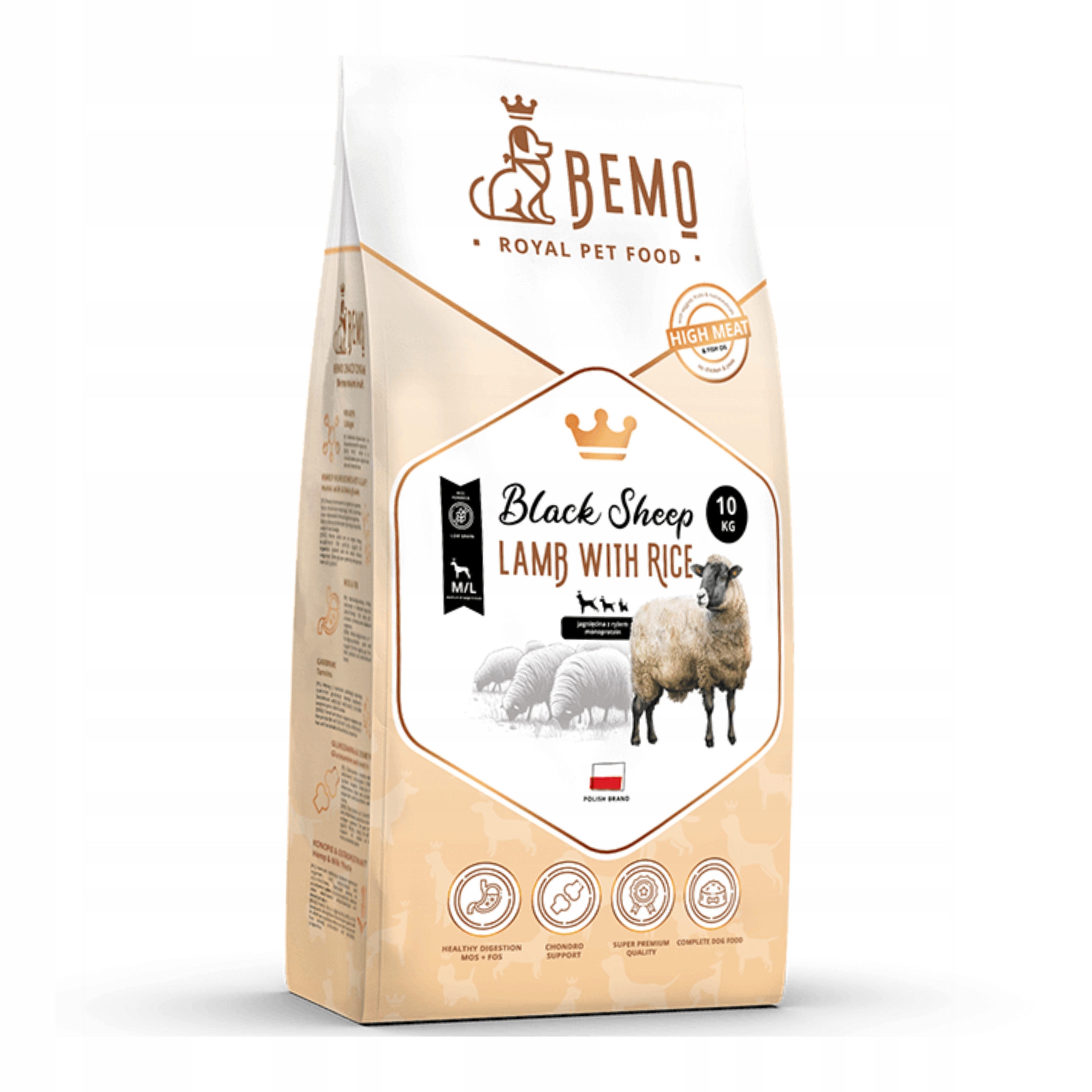 Levně Bemo Black Sheep 10kg krmivo pro psy jehněčí maso malých středních plemen