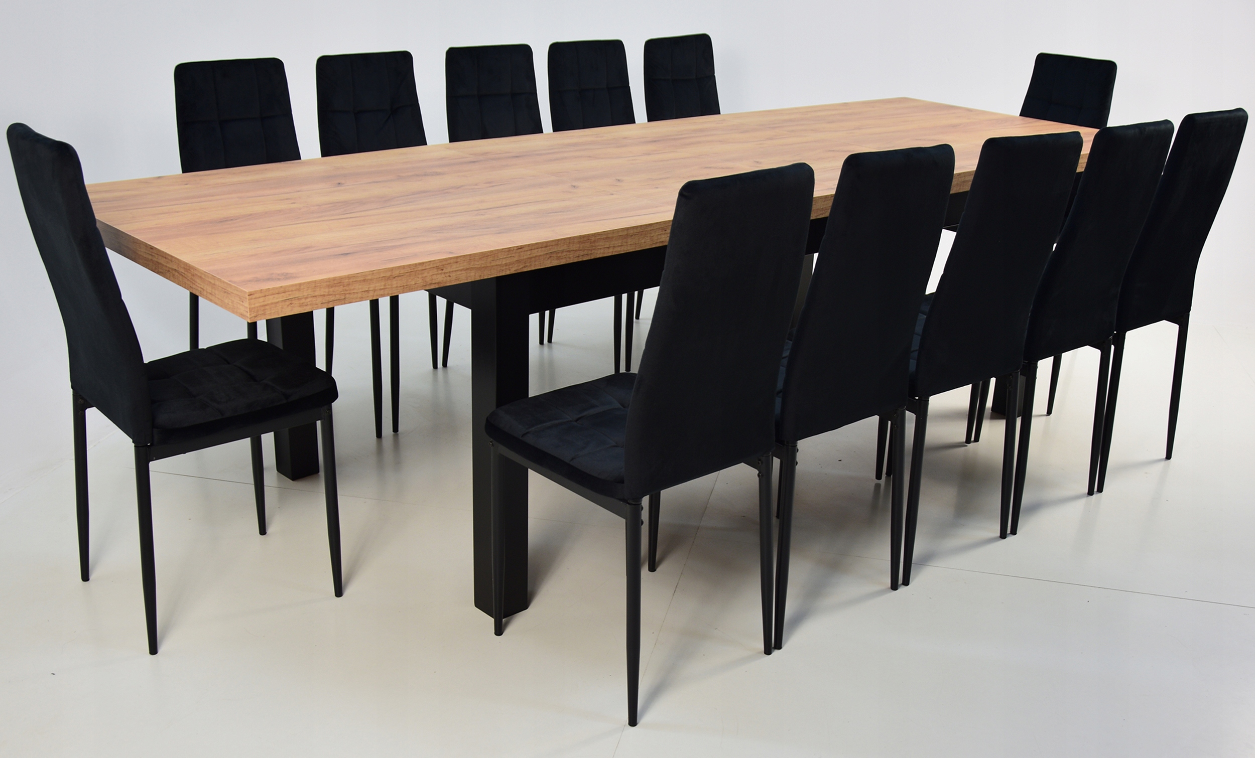 DUŻY ZESTAW Stół rozkładany 3m CRAFT i 12 krzeseł Marka Grande Meble