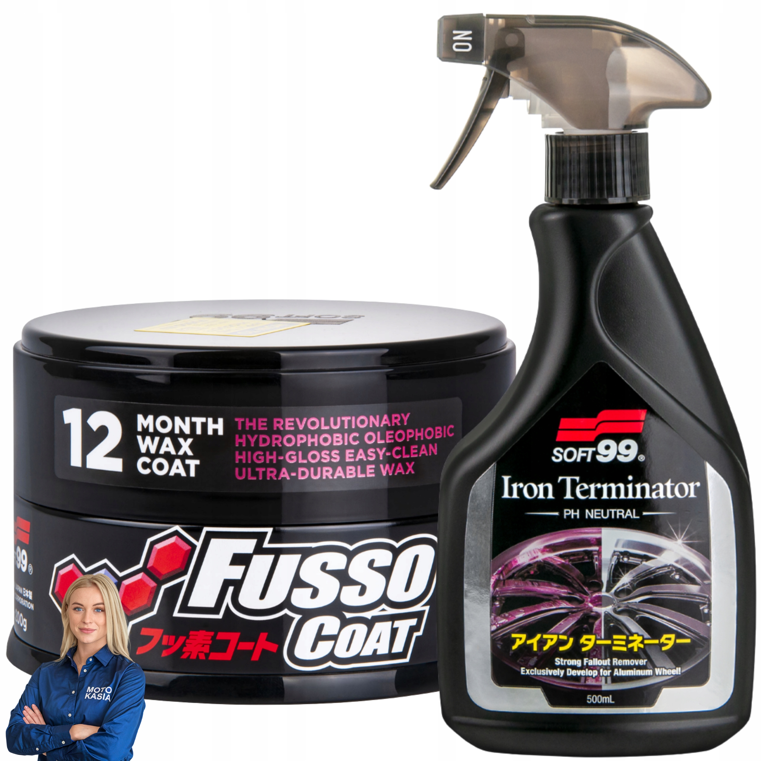 Soft99 Wosk Fusso Coat Ciemny Lakier 200g Iron Terminator Deironizer 500ml