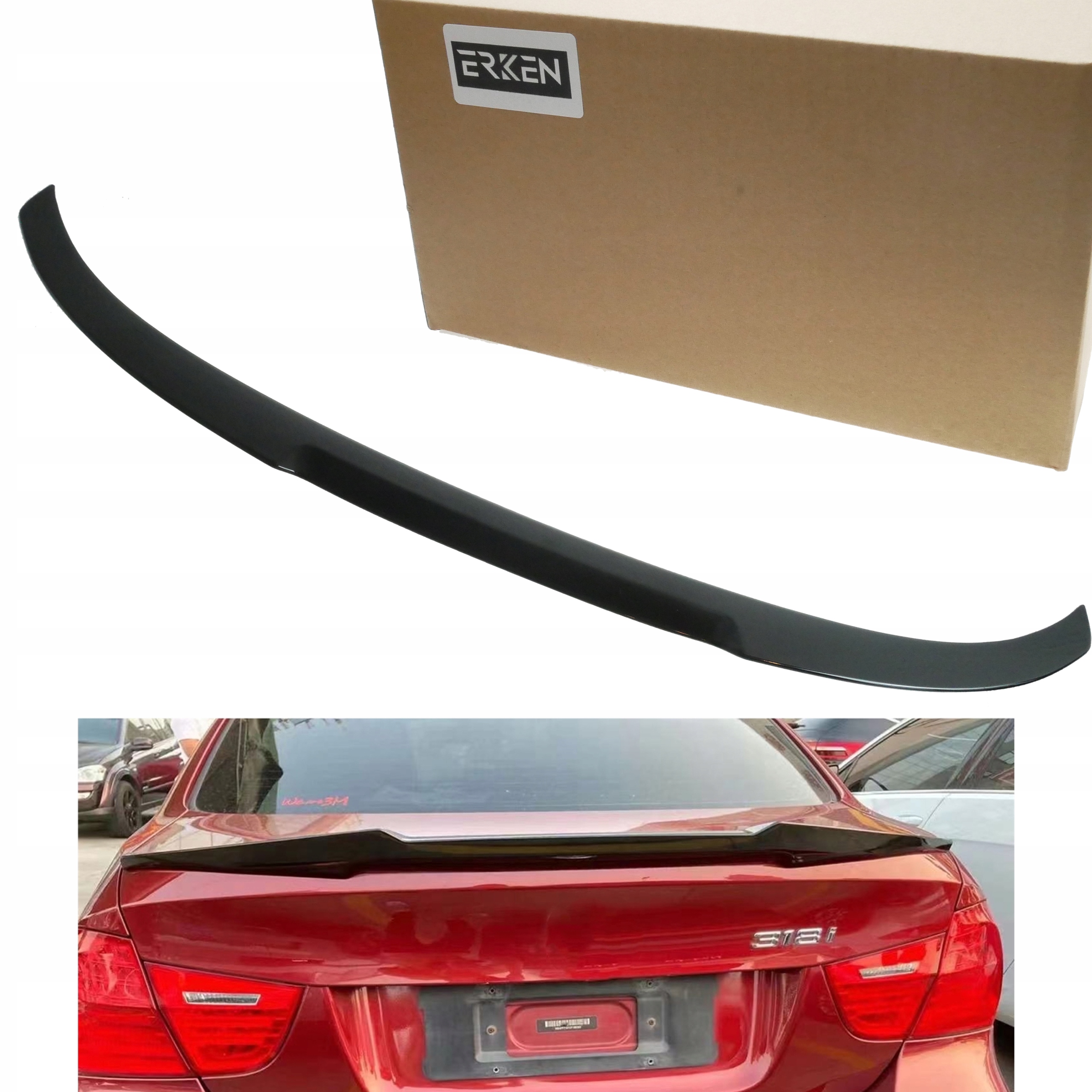 ATC-3859 - Спойлер Элерон узкий черный спойлер BMW E90 M4