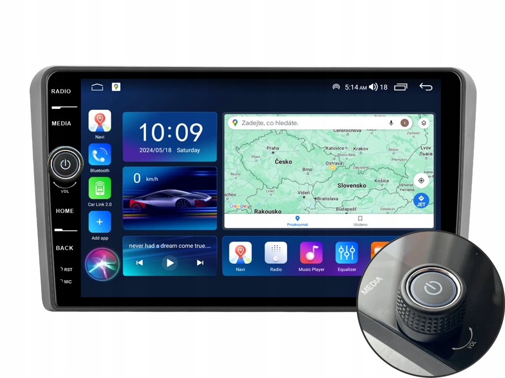 Everest 2DIN autorádio EVE09 Android, Audi A3 S3
