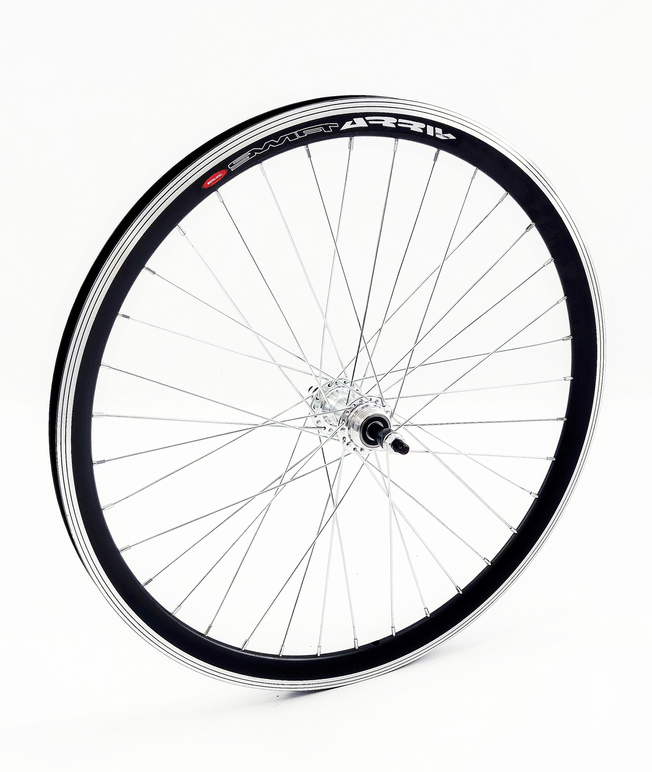 KOŁO ROWEROWE 24 ALU PRZÓD CZARNE ŁOŻYKO MASZYNOWE