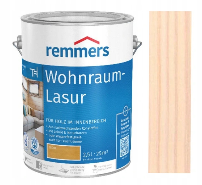 Lazura woskowa Remmers do wnętrz 2,5 L Biały