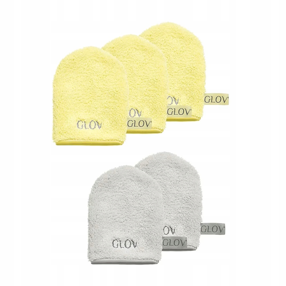 Glov Water-Only Skin sada odličovacích rukavic 6 Ks Baby Banana+Silve