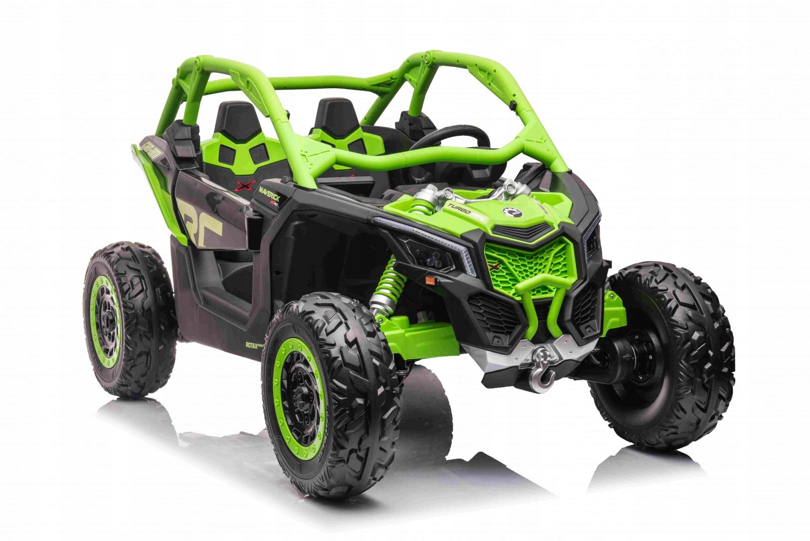 Buggy na akumulator Maverick 4x4 Can-am Rr Turbo Rr Zielony z bagażnikiem
