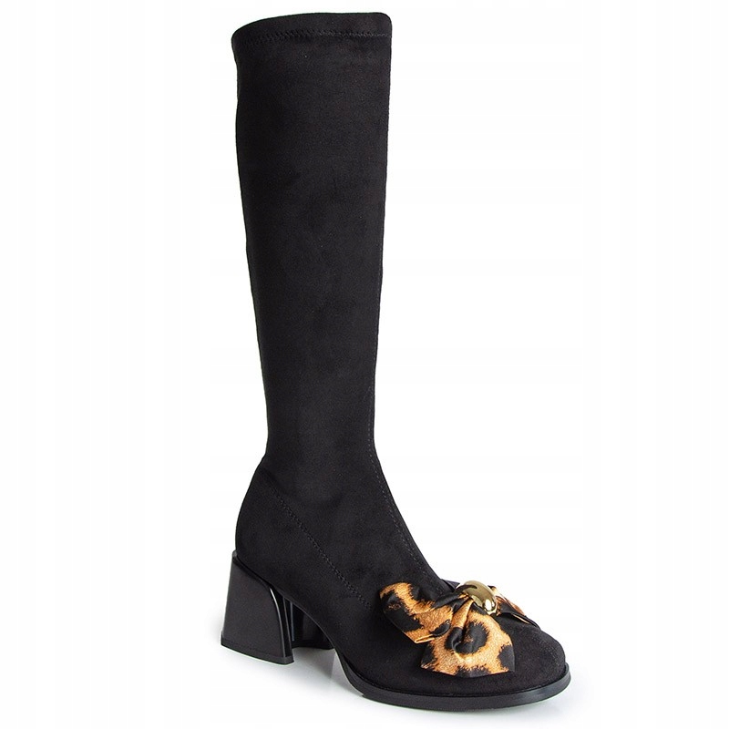 Barski JC52-828 Černé Kozačky S Ozdobou D&a 39