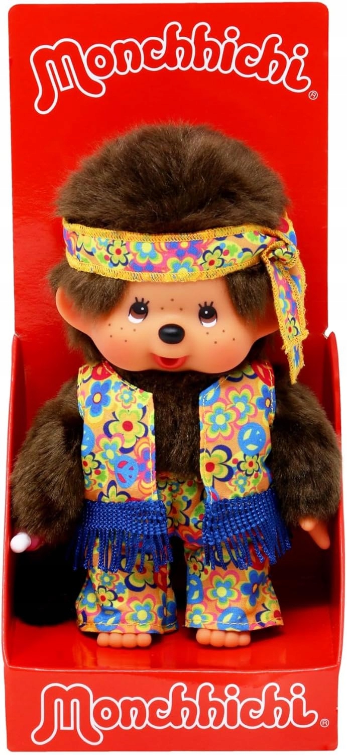 Monchhichi 252886 Małpka Chłopiec w stroju w kwiaty Flower Power 20cm