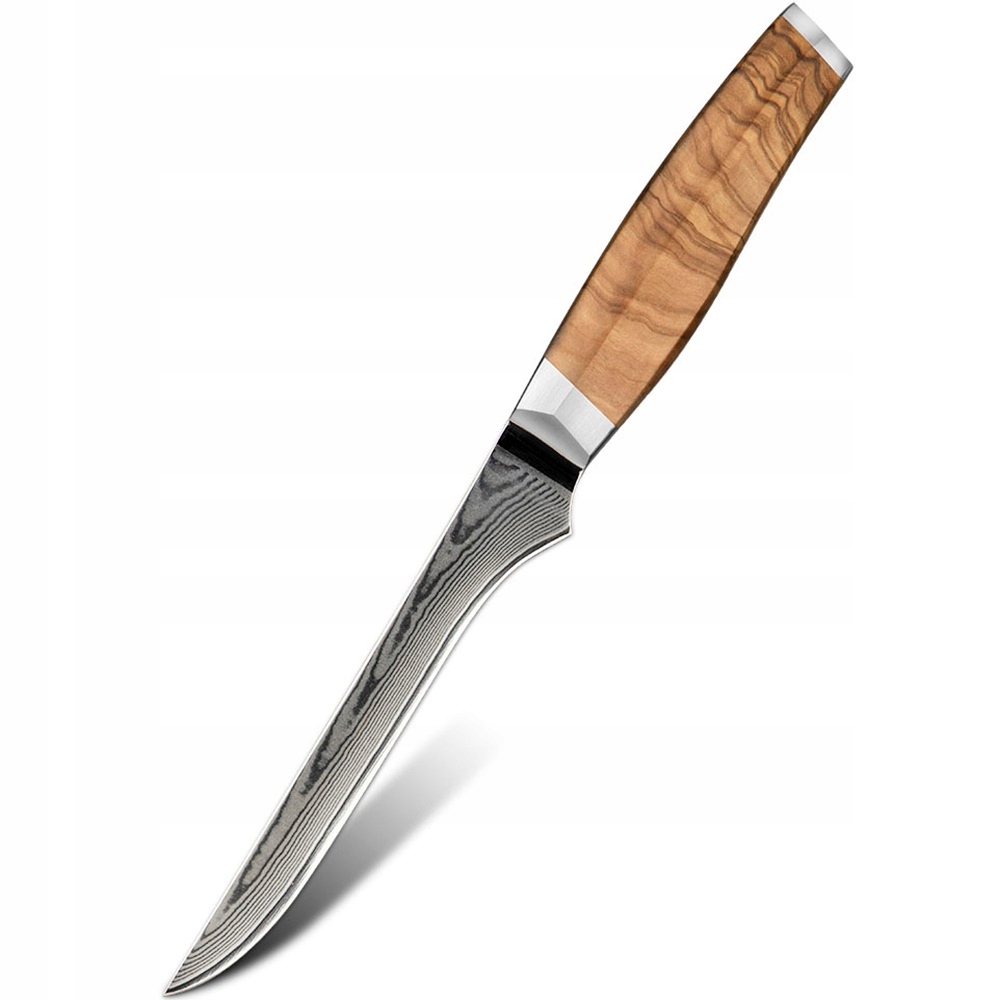 Damaškový kuchynský nôž Zenroku Boning/Hnedá KP-37561