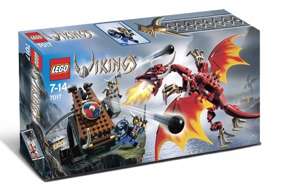 Lego Vikings 7017 Katapult Vikingů versus drak Nidhogg Nové