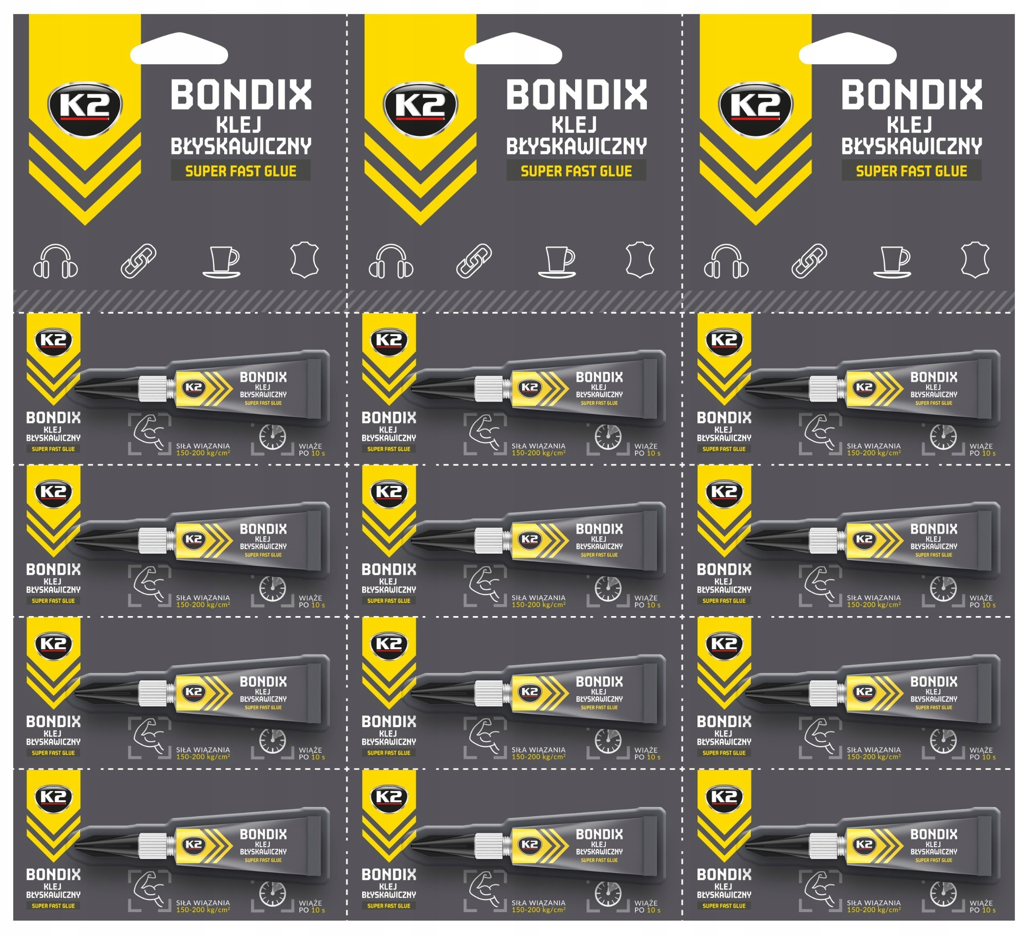 

12x K2 Bondix Szybkoschnący Klej Uniwersalny