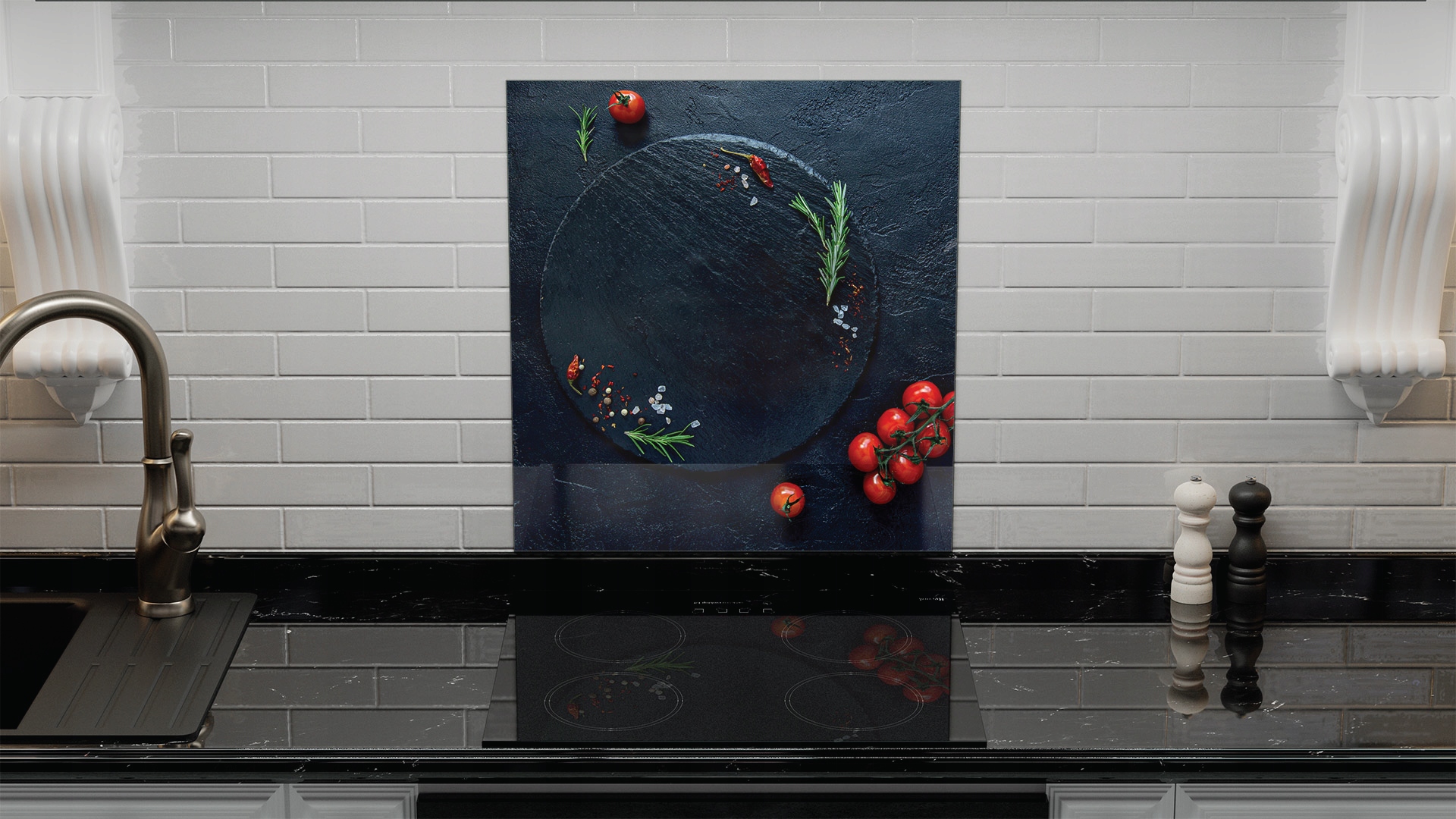 Panel ochronny do kuchni POMIDORKI 60x65cm szklany EAN (GTIN) 5902622415956