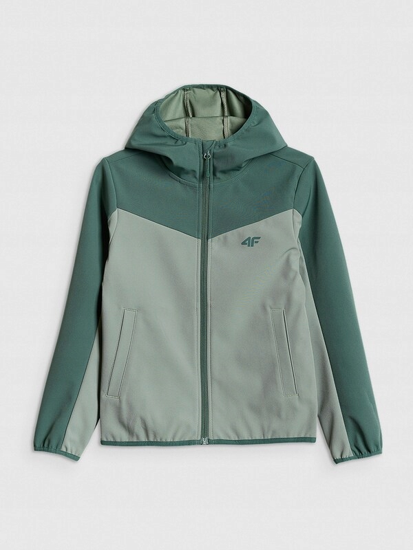 Kurtka softshell wiatroodporna membrana 5000 chłopięca - miętowa