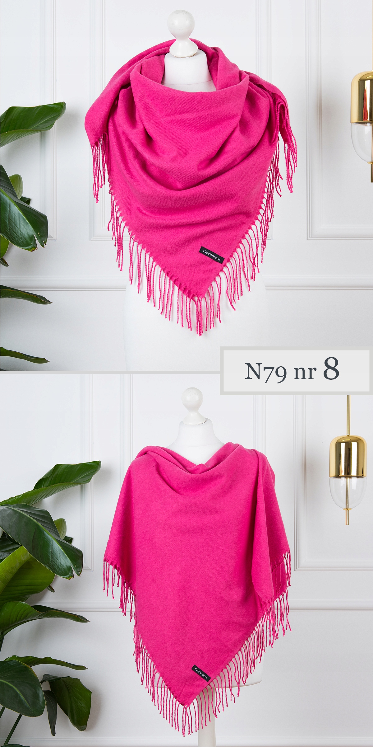 KASZMIROWA CHUSTA CIEPŁA ZIMOWA PIĘKNY SZAL KASZMIR KOLORY Długość (cm) 105 cm