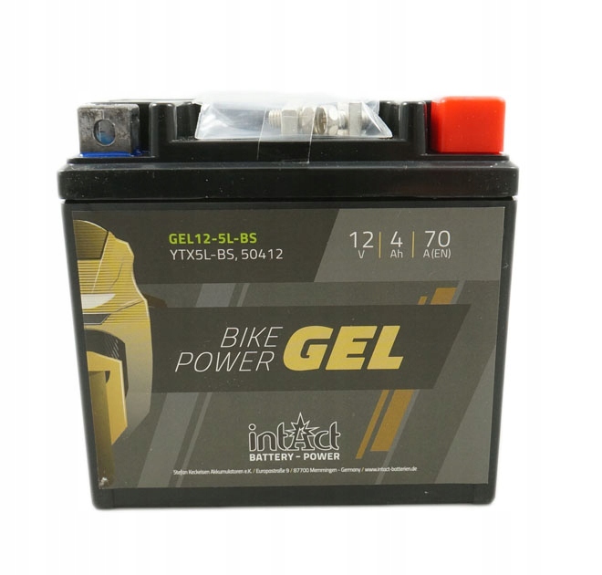 GEL12-5L-BS - Гелевая аккумуляторная батарея INTACT YTX5L-BS