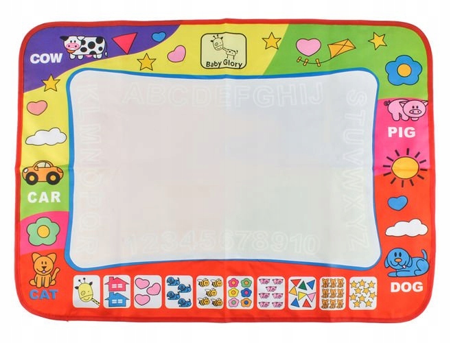 Mata wodna do malowania do rysowania wodą duża + 2 pisaki niebrudządze Płeć chłopcy dziewczynki