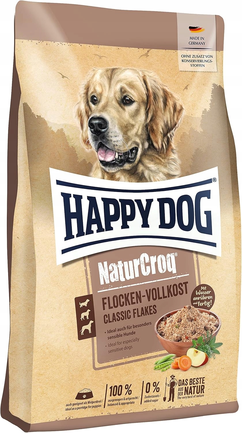 Levně Happy Dog Vločky pro psy Junior celozrnné bez konzervantů 10 kg