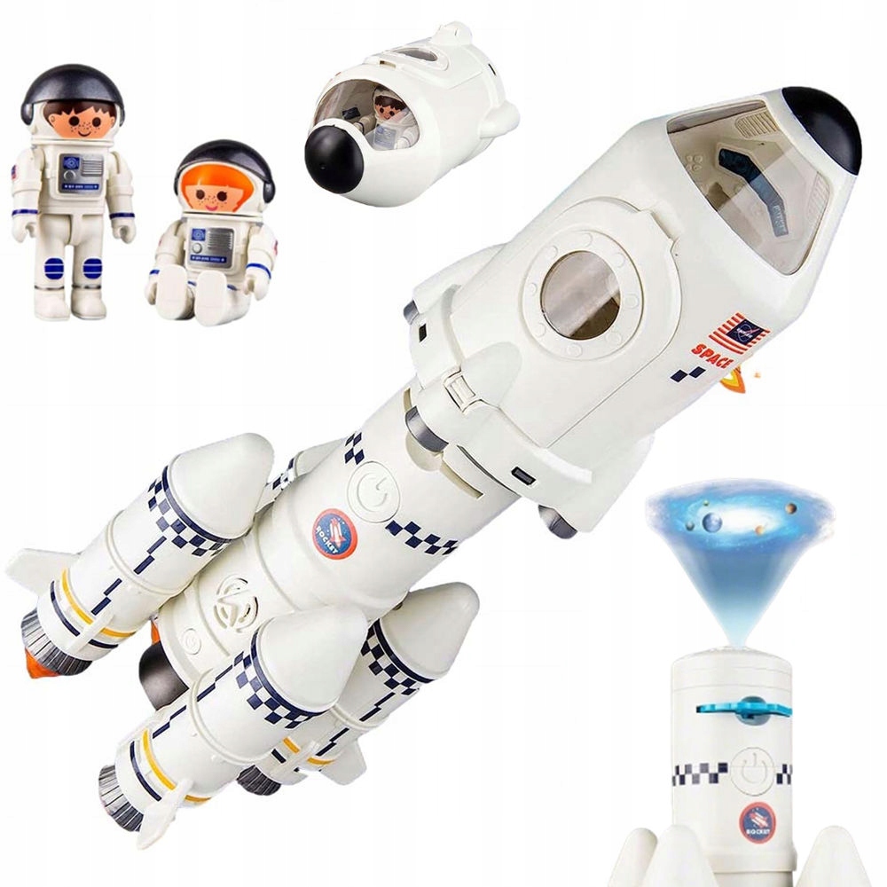 SPACE WAHADŁOWIEC KOSMICZNY RAKIETA Z PROJEKCJA DZIECI EDUKACYJNA ZABAWKA