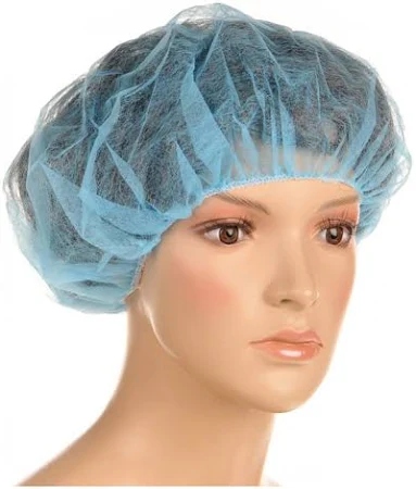 Czepek Jednorazowy Niebieski, Beret, FLIZELINA,12gr 100szt