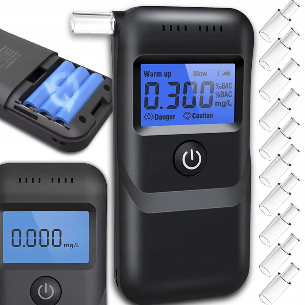 Přenosný alkohol tester Alkomat Měření alkoholu S LCD displejem