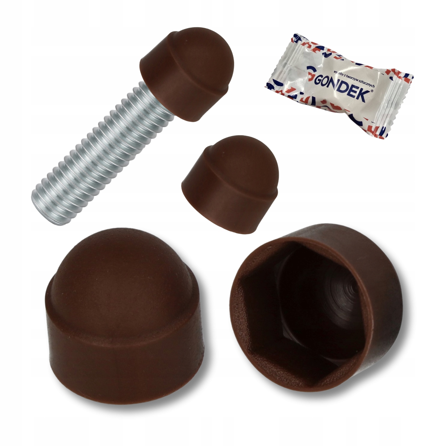 Krytka šroubu M22/32 kryt Bronz Ořech RAL8016 poklice krytka 100 Ks