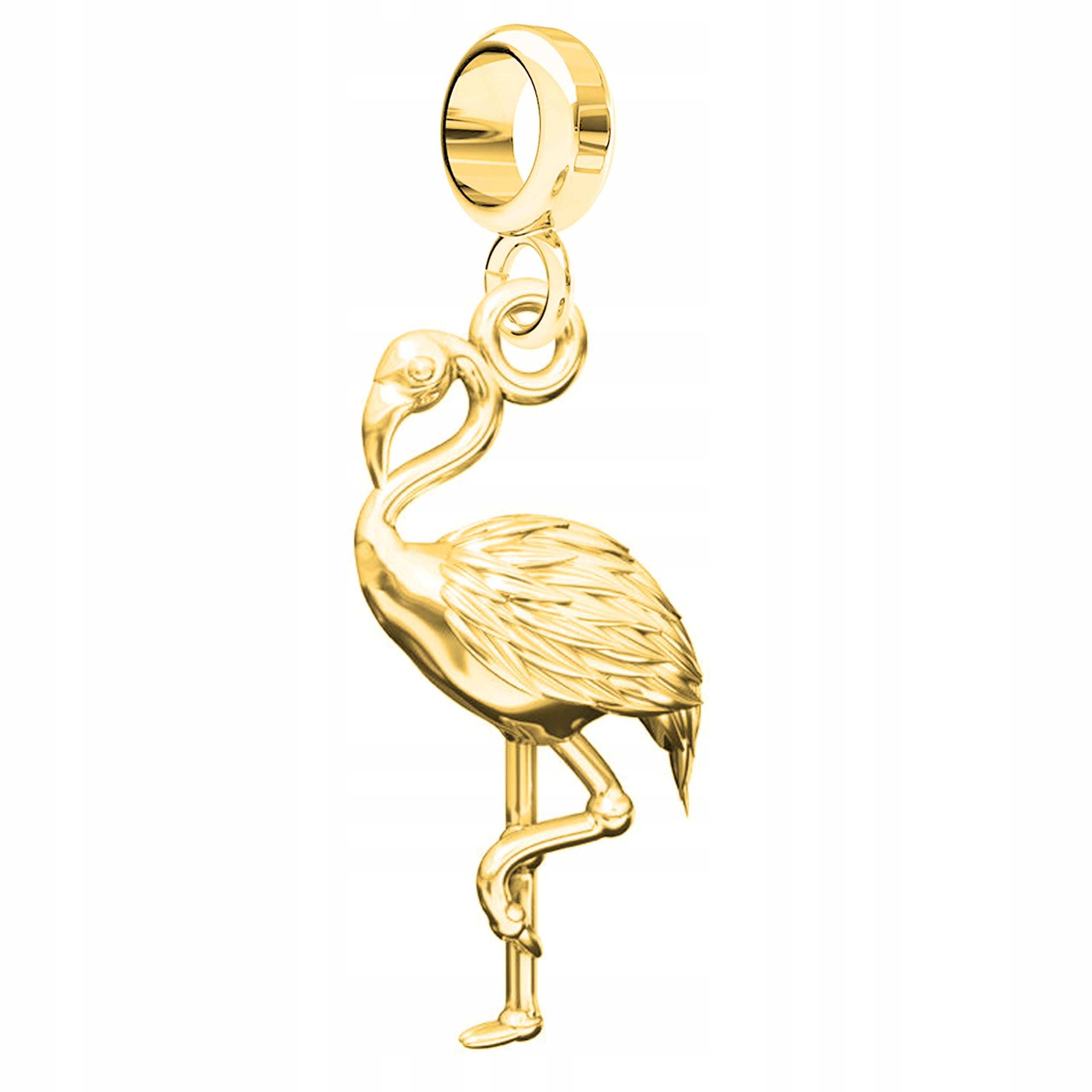 Zlatý přívěsek s plameňákem Pták Labuť Plameňák Zvíře Stříbro 925