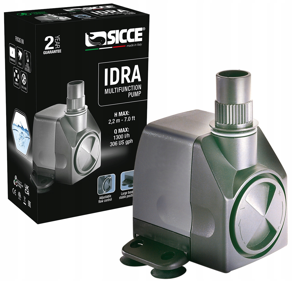 Sicce Idra Pump – Multifunkční čerpadlo 1300L/H 22W