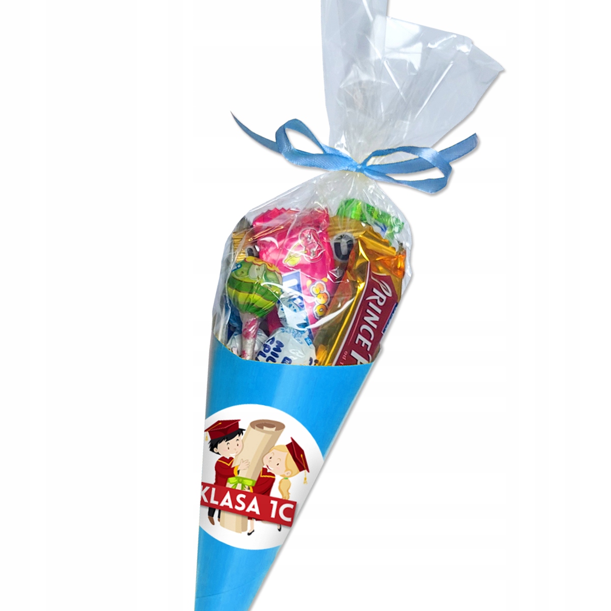 RÓG OBFITOŚCI TYTA PASOWANIE ROŻKI ZE SŁODYCZAMI na ucznia przedszkolaka