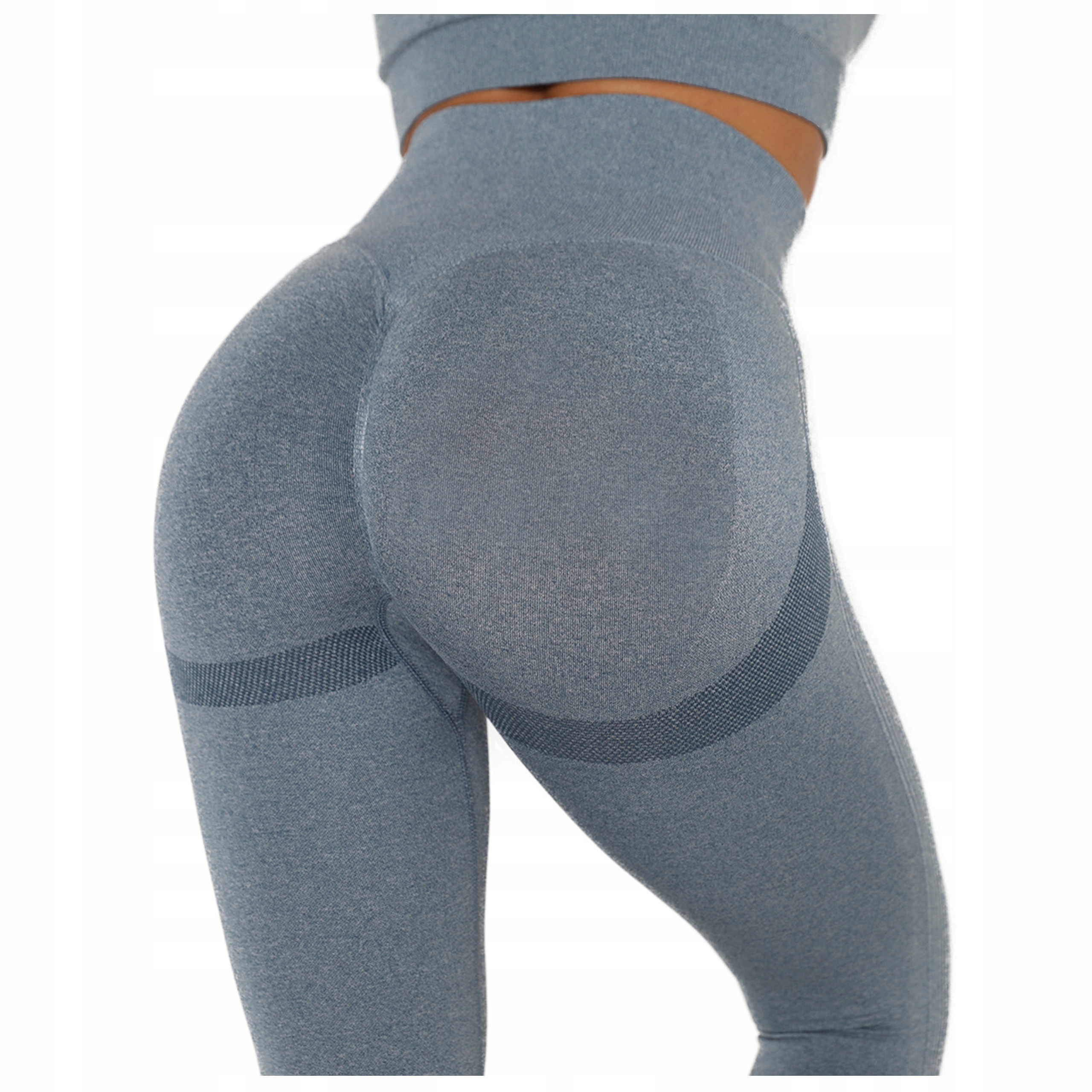Legginsy damskie sportowe Push Up bezszwowe Modelujące Wysoki Stan Fitness