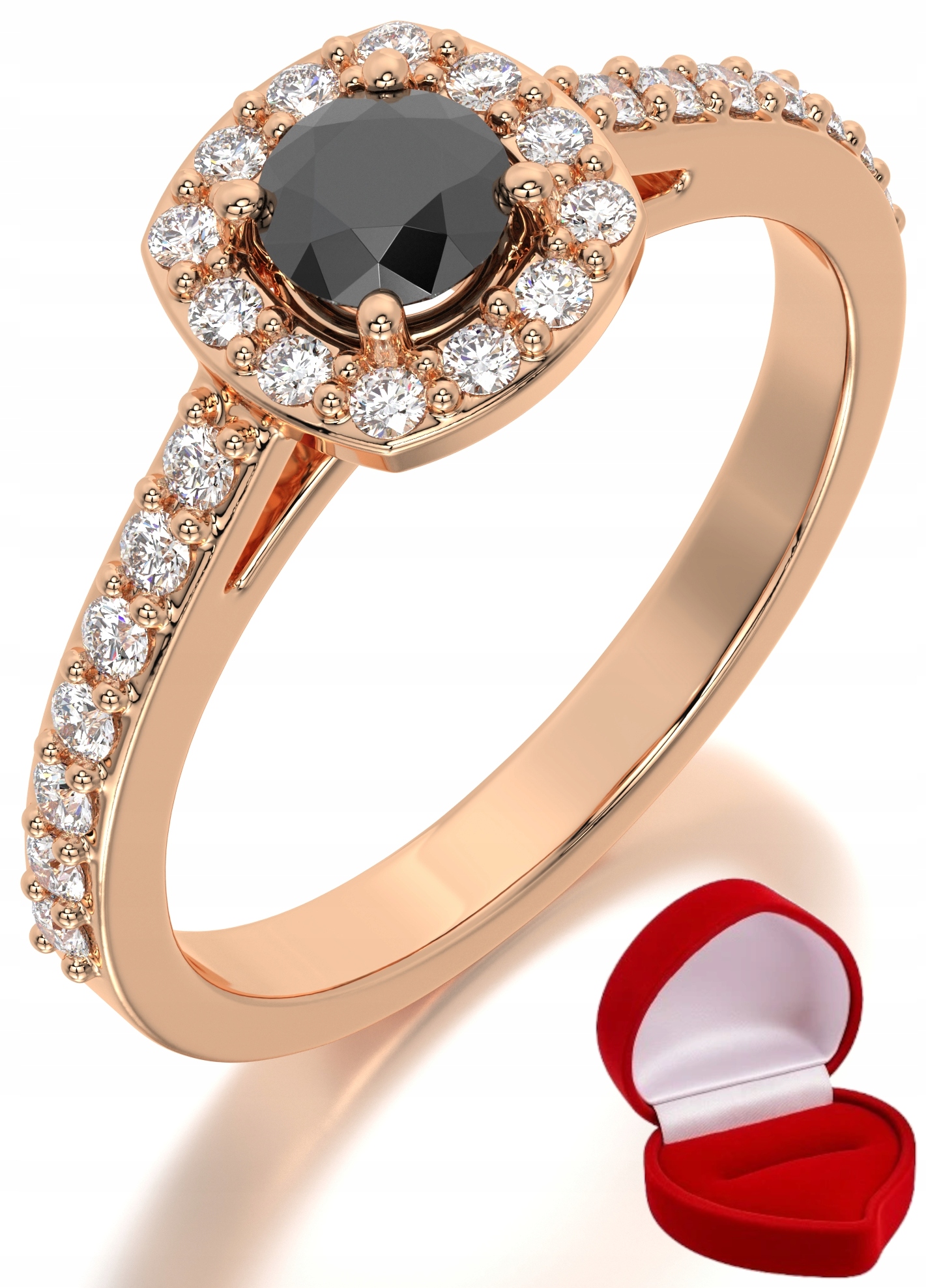 Zlatý Prstýnek 585 14k Brylant Č. 0,30 ct Růžové Zlato R9