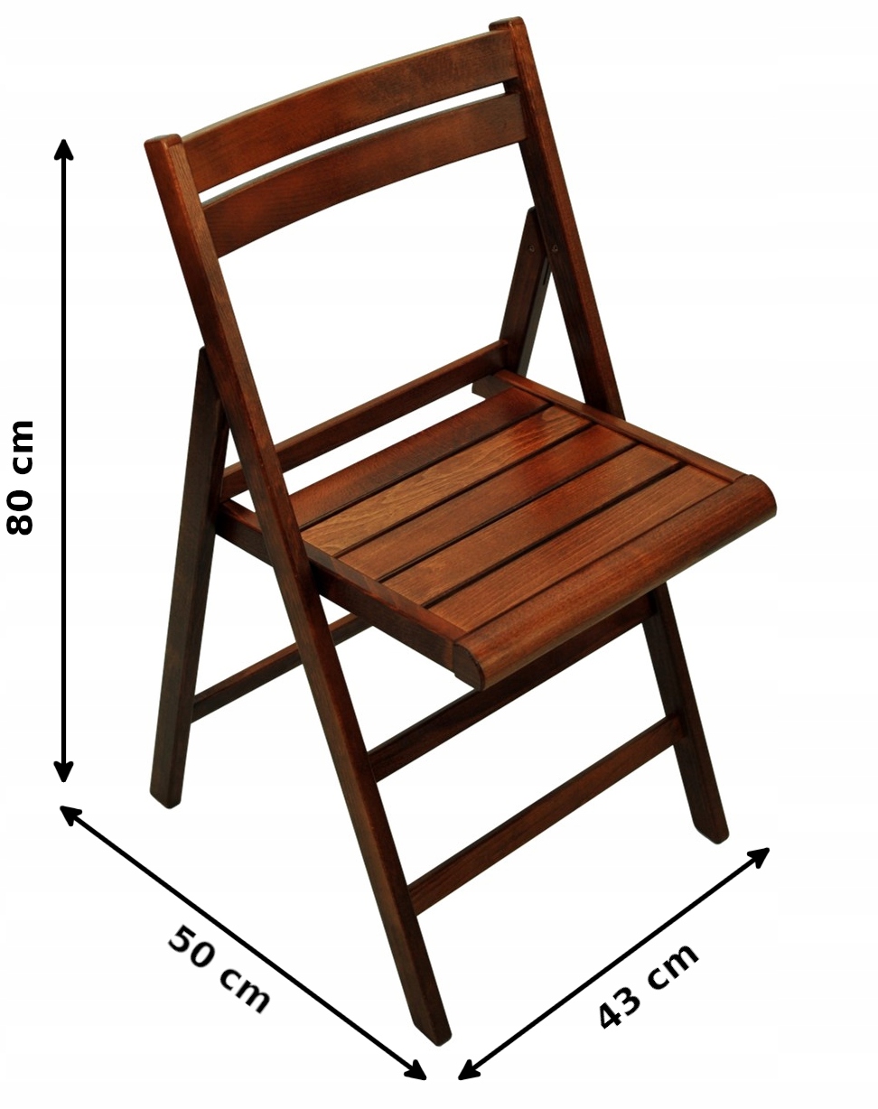 KRZESŁO SKŁADANE DREWNIANE LAKIEROWANE BUKOWE ROZKŁADANE DOMOWE OGRODOWE Kod producenta 01