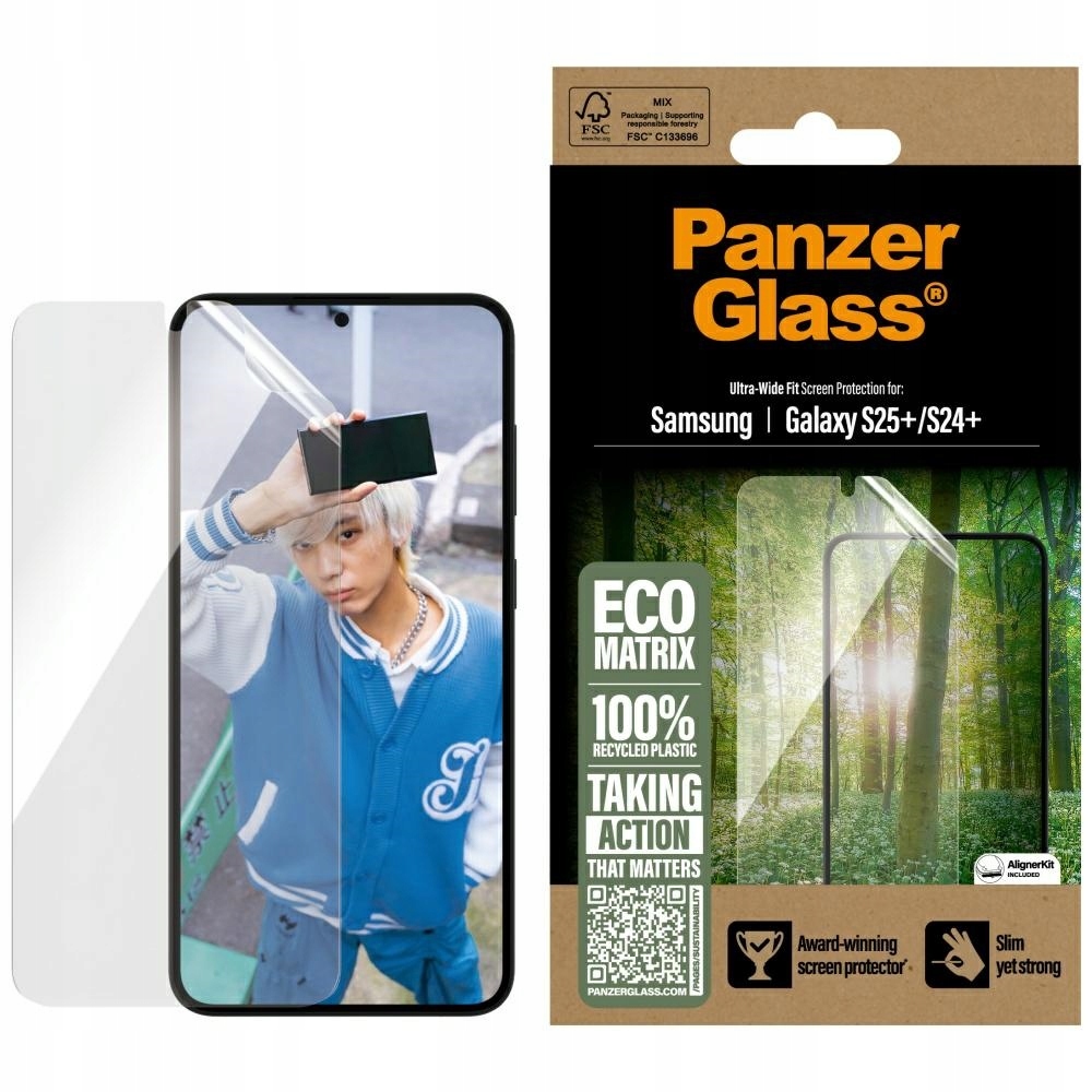 Tvrzené sklo PanzerGlass Eco Matrix Ultra-Wide Fit pro Samsung Galaxy