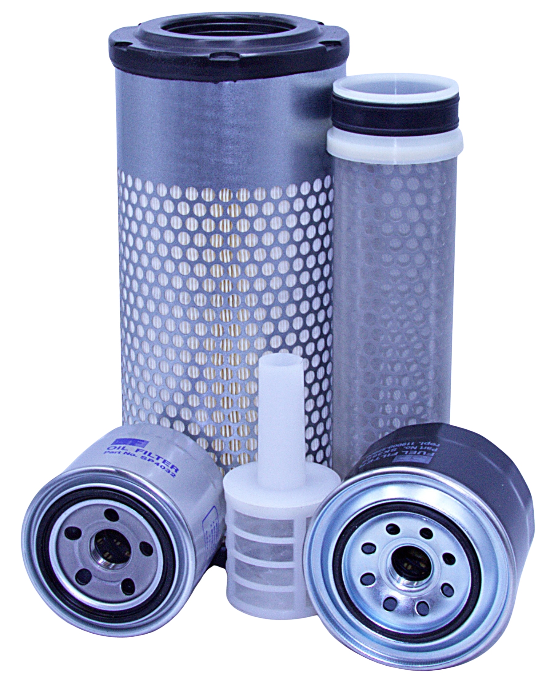 Filtry Yanmar Vio 50-6A, VIO50-6A – vzduch, olej, palivo