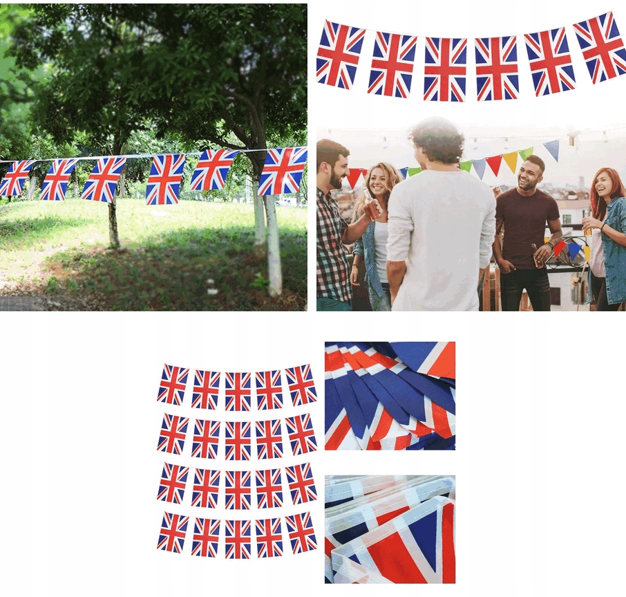 U.K. GIRLANDA - 7 METRÓW - 25 flag Marka inna