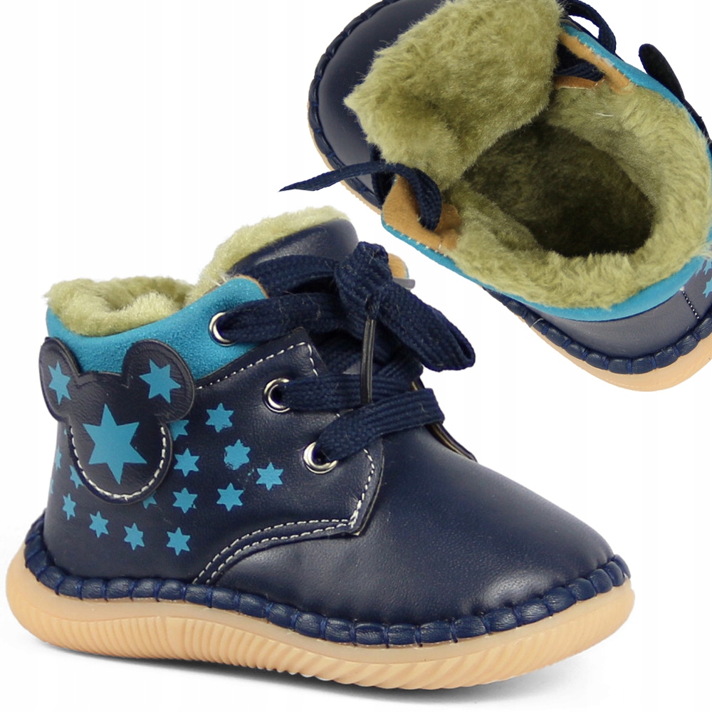 KOZAKI DZIECIĘCE BUTY ZIMOWE CHŁOPIĘCE NIECHODKI ŚNIEGOWCE NIEMOWLĘCE 21